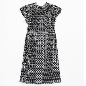 LOFT Black and White Patterned Dress